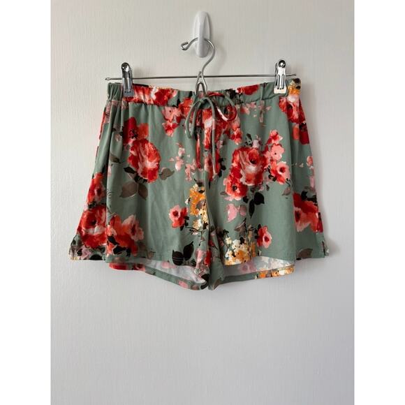 Grace & Lace Women's Blue Pink Cute Girly Wide Leg Shorts Size Medium - Picture 1 of 5